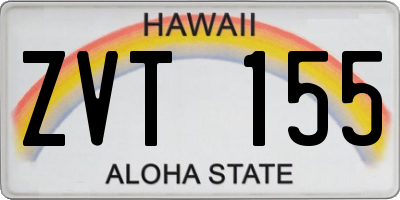 HI license plate ZVT155