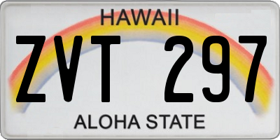HI license plate ZVT297