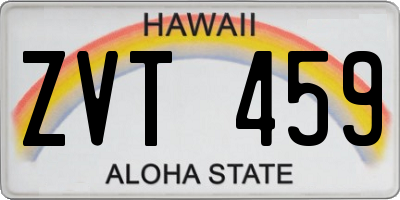 HI license plate ZVT459
