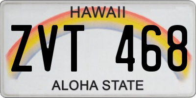 HI license plate ZVT468