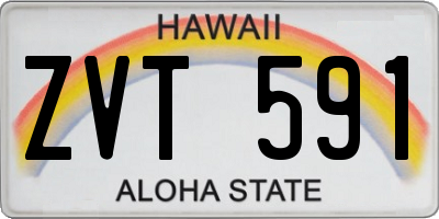 HI license plate ZVT591