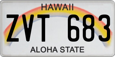 HI license plate ZVT683