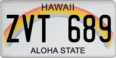 HI license plate ZVT689