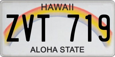 HI license plate ZVT719