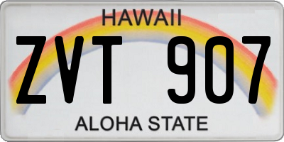 HI license plate ZVT907