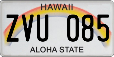 HI license plate ZVU085