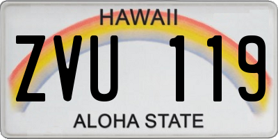 HI license plate ZVU119