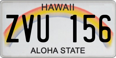 HI license plate ZVU156
