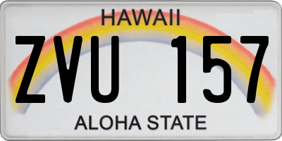 HI license plate ZVU157