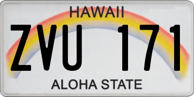 HI license plate ZVU171