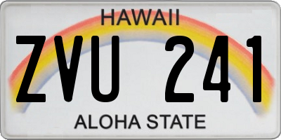 HI license plate ZVU241