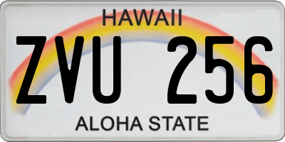 HI license plate ZVU256