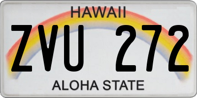 HI license plate ZVU272
