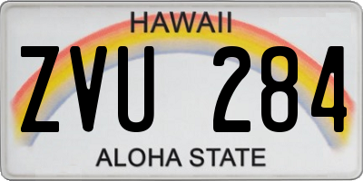 HI license plate ZVU284