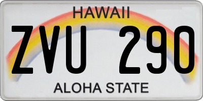 HI license plate ZVU290
