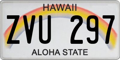 HI license plate ZVU297