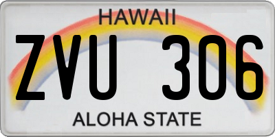 HI license plate ZVU306