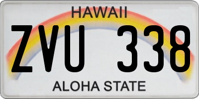 HI license plate ZVU338