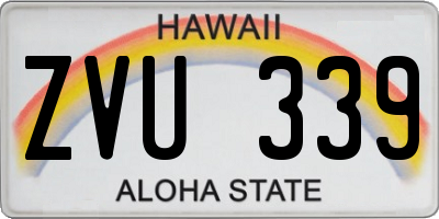 HI license plate ZVU339