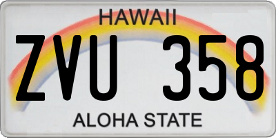 HI license plate ZVU358