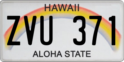 HI license plate ZVU371