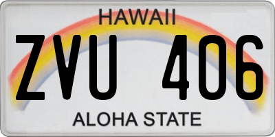 HI license plate ZVU406
