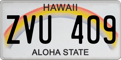 HI license plate ZVU409