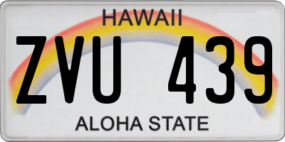 HI license plate ZVU439