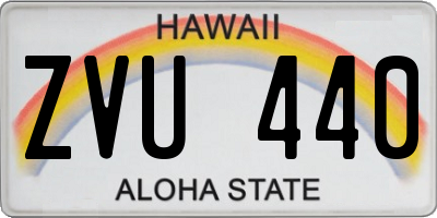 HI license plate ZVU440