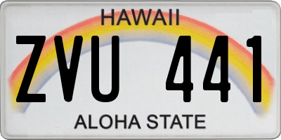 HI license plate ZVU441