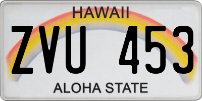 HI license plate ZVU453