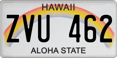 HI license plate ZVU462