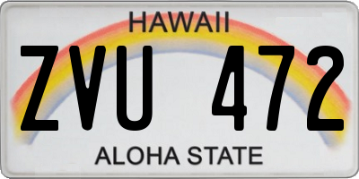 HI license plate ZVU472