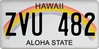 HI license plate ZVU482