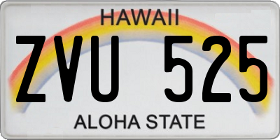 HI license plate ZVU525