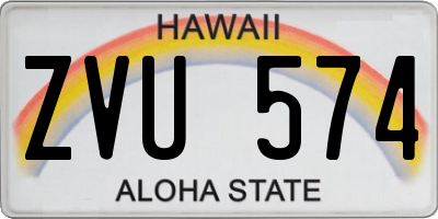 HI license plate ZVU574