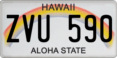 HI license plate ZVU590