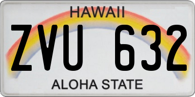 HI license plate ZVU632