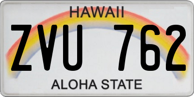 HI license plate ZVU762