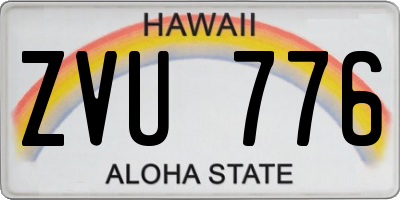 HI license plate ZVU776