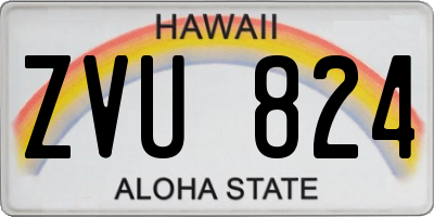 HI license plate ZVU824