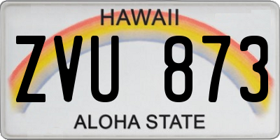 HI license plate ZVU873