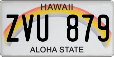 HI license plate ZVU879