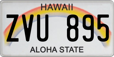 HI license plate ZVU895