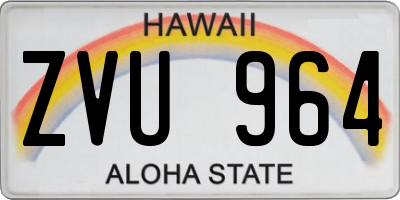 HI license plate ZVU964