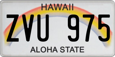 HI license plate ZVU975