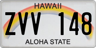 HI license plate ZVV148