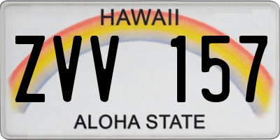 HI license plate ZVV157