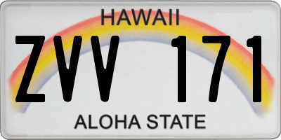 HI license plate ZVV171