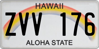HI license plate ZVV176
